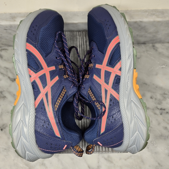 ASICS GEL-Venture 9 Womens Size 9 Trail Running Shoes, Indigo & Papaya, Athletic - Picture 12 of 13
